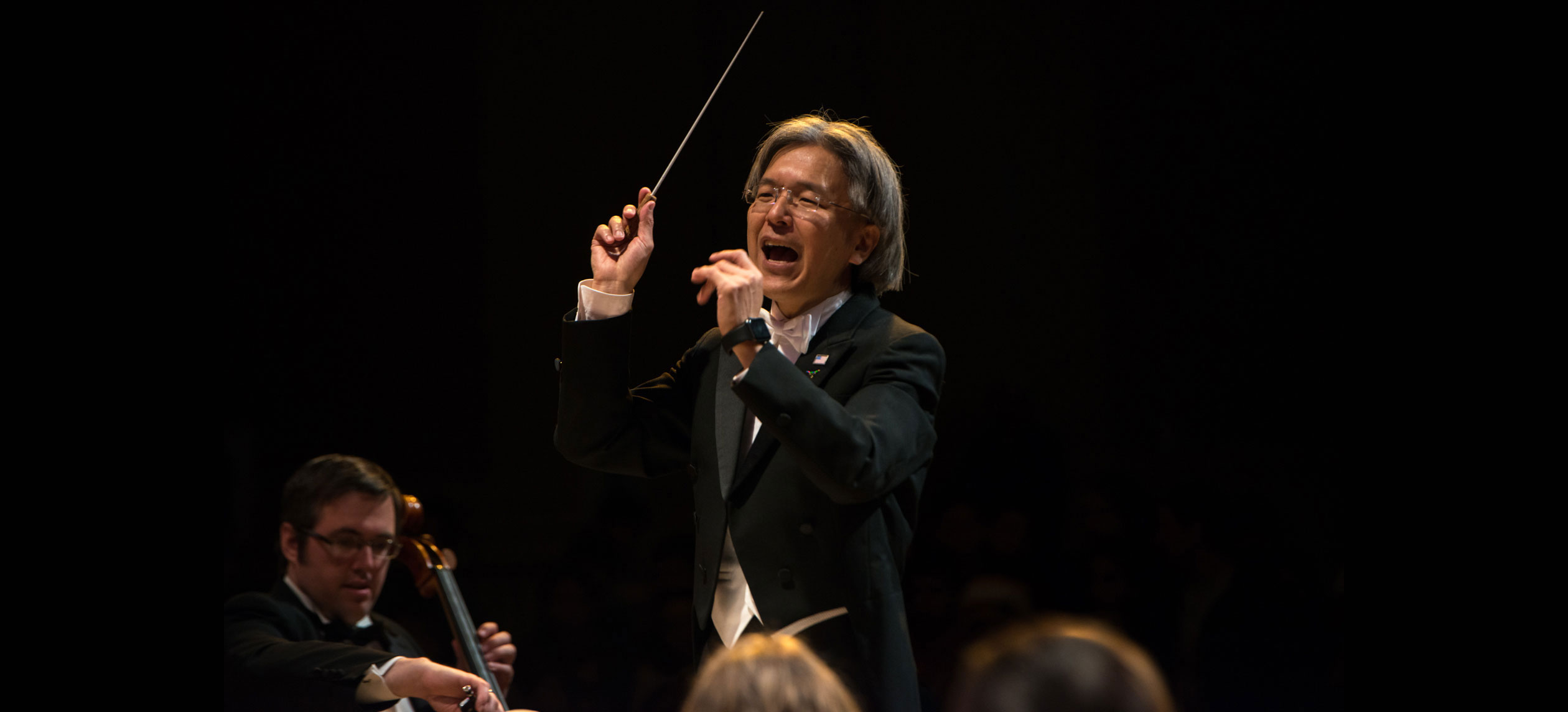Music Director Yoichi Udagawa conducting the Cape Ann Symphony